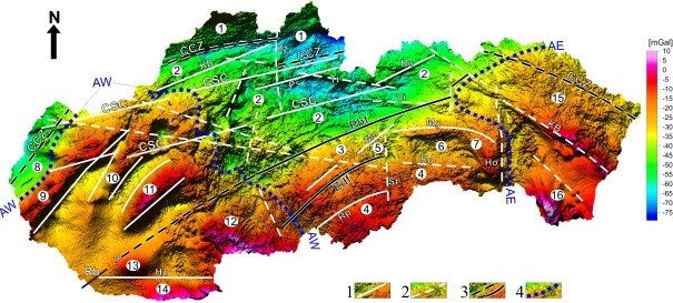 Geologicko-tektonická interpretácia novej mapy UBA